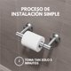 thumbnail image 4 of Porta Rollos Papel de baño, Accesorios de Baño, Soporte para Papel Higiénico, Porta Papel de Baño, Montaje en Pared, Moderno, para Baño. (Plata), 4 of 5