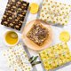 thumbnail image 2 of 12 Sheets Bee Wrapping Paper Set - Yellow Black Bee Honeycomb Pattern - Gift Wrapping Paper for Winter Baby Shower, Birthday Party Decorations - 4 Designs, 2 of 5