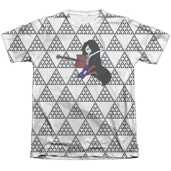 Adventure Time Men's Marcy Triangles Sublimation T-shirt White