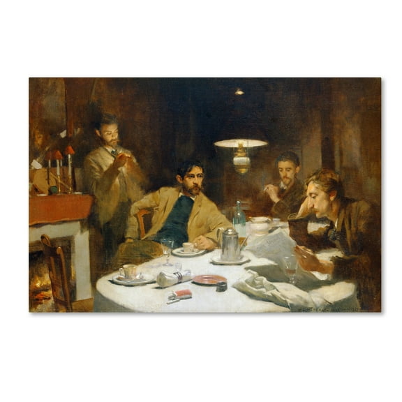 Willard Metcalf 'The Ten Cent Breakfast' Canvas Art
