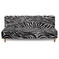 thumbnail image 2 of SCRAWLGOD Zebra Stripe Print Sofa Cover Without Armrest for Living Room Anti Slip Breathable Futon Slipcover Washable Decorative Couch Cover with Elastic Bottom, 2 of 9