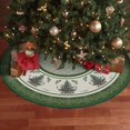 thumbnail image 5 of Ornaments Christmas Tree Skirt 48 Inch, Winter Holiday Tree Mat Decoration Green, 5 of 6
