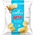 thumbnail image 2 of Simply Ruffles Sea Salted Reduced Fat Potato Chips, 0.875 oz Bags, 8 Count, 2 of 5
