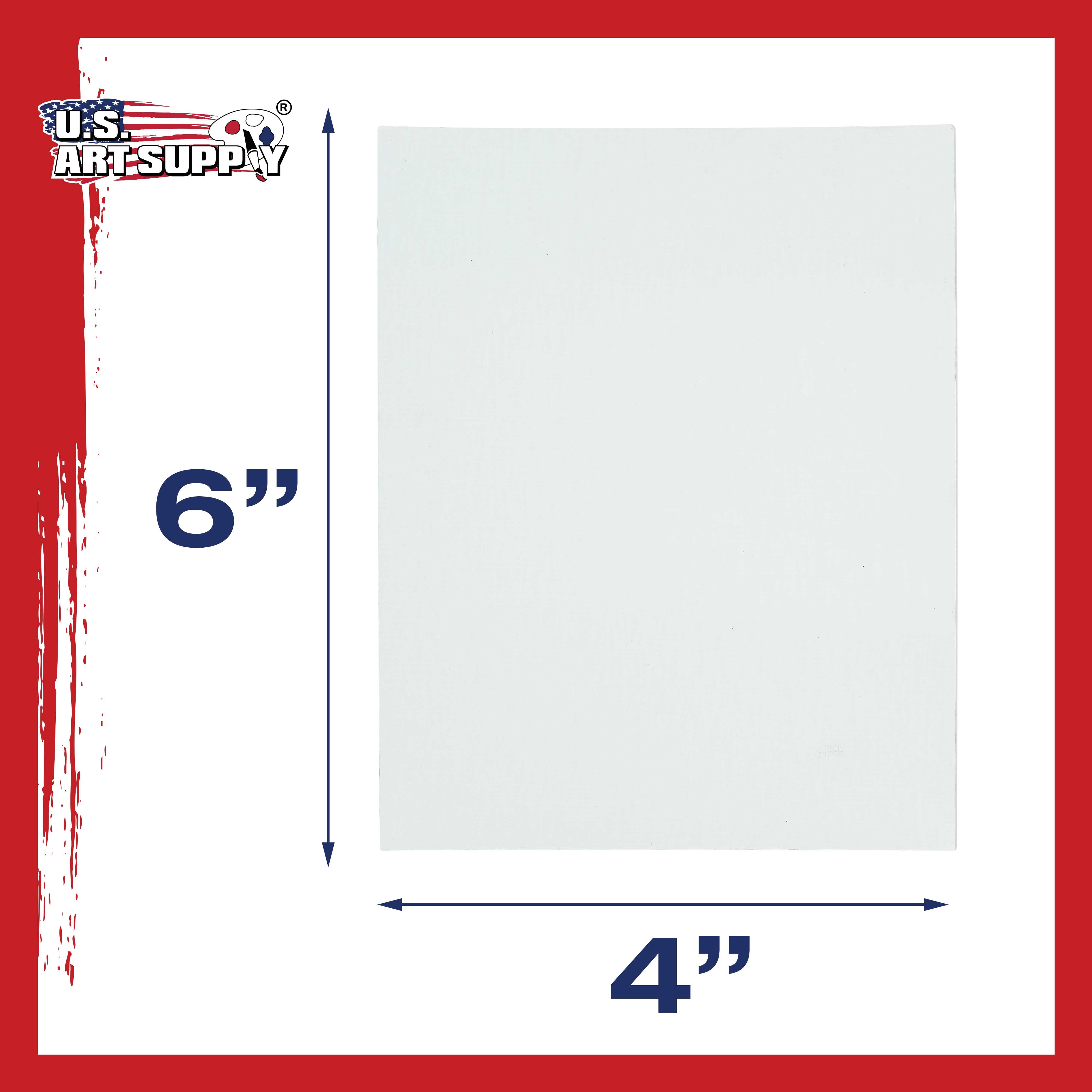1 Full Case of 12 Single Canvas Board Panels US Art Supply 4 X 6 inch Professional Artist Quality Acid Free Canvas Panel Boards for Painting 12-Pack