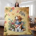 thumbnail image 2 of Beagle Celebrates Celebrates Spring and Enjoys a Happy Easter Quilt Blanket Beagles Dog Lover Gifts Idea Cozy Comforter Throw Blanket - 02001, 2 of 5