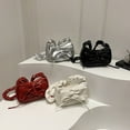 thumbnail image 2 of 7829 Chic Pleated One Shoulder Bag Casual Unique Bowknot Crescent Shape Fashion Purse, 2 of 20