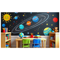 thumbnail image 2 of Outer Space Themed Colorful Backdrop Banner with Planets Stars and Sun for Kids Room Decor Party Supplies Photography Props Classroom Decoration Space Party Decorations, 2 of 7