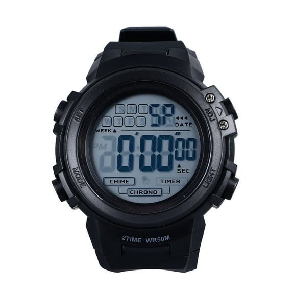 Sport Watch, Stopwatch Luminous Men Digital Sport Watch Dual Time 50m Water Proof  For Exercise