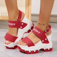 thumbnail image 2 of Platform Wedge Sandals for Women 2025 Fashion Casual Sports Extra High Heel Walking Sandals, 2 of 7