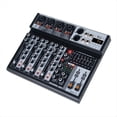 thumbnail image 5 of Mezclador de Audio de 4 Canales Mezclador Digital Tarjeta de Sonido Micrófono Transmisión en Grabación por Computadora Equipo de Audio DJ Enchufe de EE. UU., 5 of 5