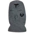 thumbnail image 1 of Gorro de 3 agujeros con diseño de corazón roto, pasamontañas para Año Nuevo, 1 of 5
