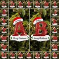 thumbnail image 2 of Adornos navideños personalizados, colgante personalizable con iniciales navideñas y nombre, colgantes para decorar el árbol de Navidad, personaliza tu nombre y adornos navideños con bendiciones, adorn, 2 of 6