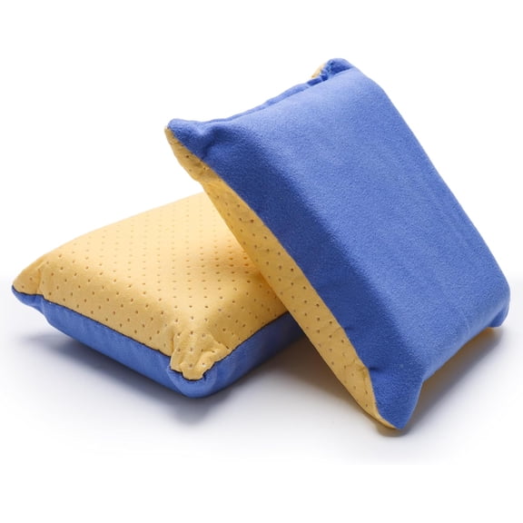 2PCS Window Defogger Sponge, Absorbent Window Glass Defogger Car Windshield Cleaner for Auto Cleaning(Blue Yellow)