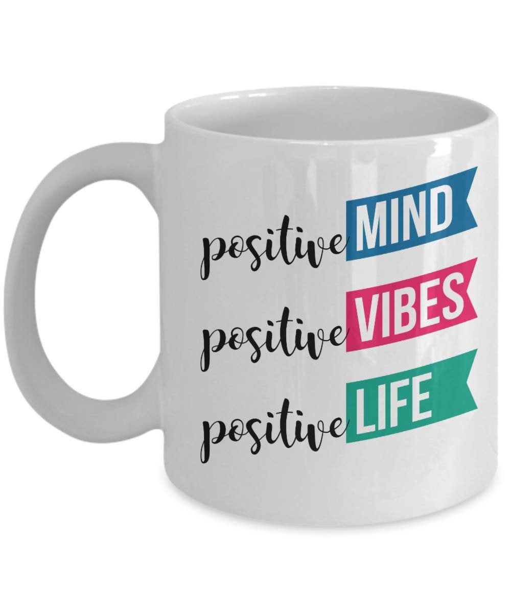 Gym Positivity Empowerment Quote Cup Inspirational Gift 11 oz Ceramic Mug Body Positive Saying Mom Mug Keep It Positive mug