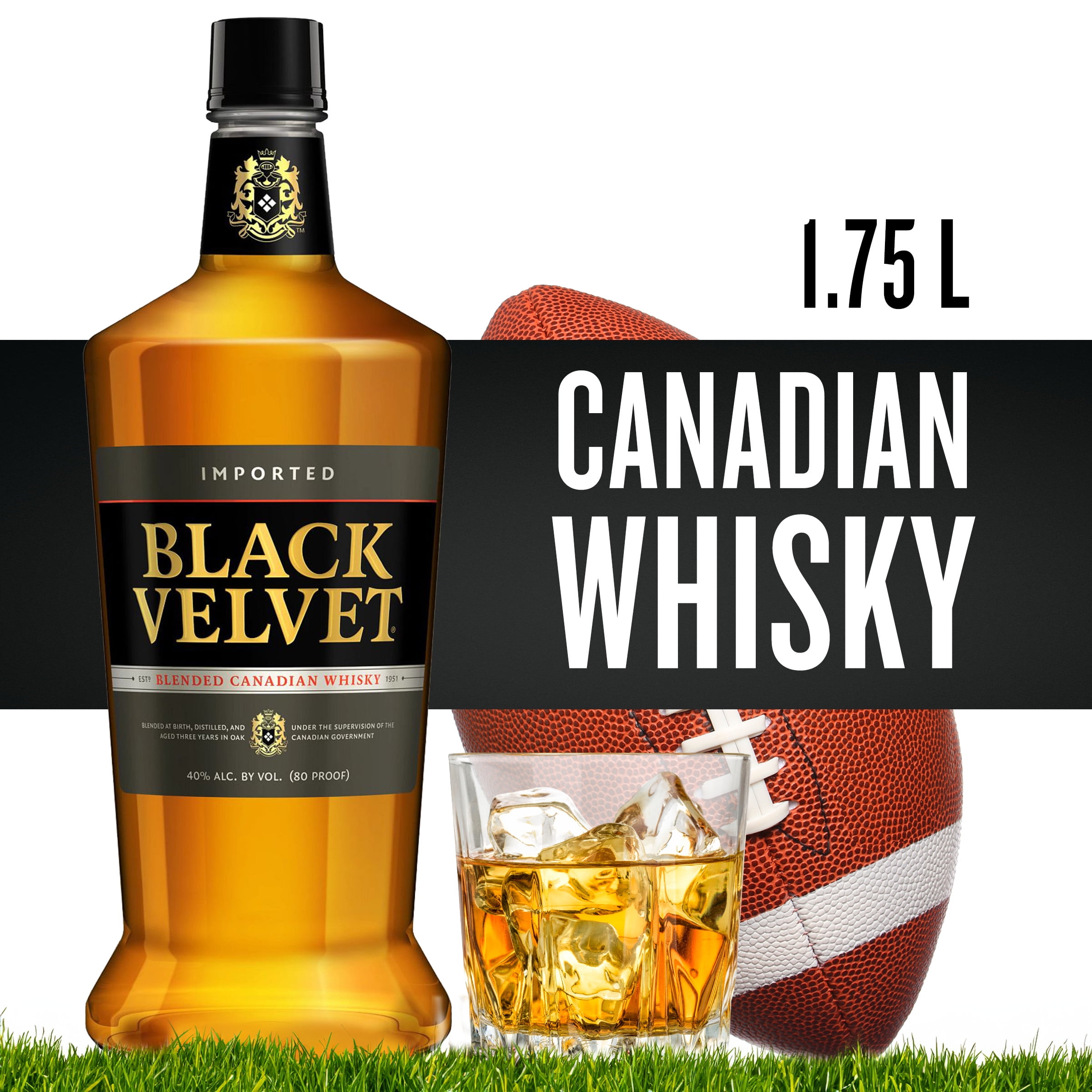 Black Velvet Canadian WhiskyAged 3 Years, 1.75 L PET Bottle, 40