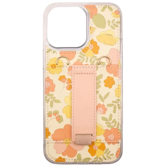Walli Cases iPhone 11 Pro Max Purse Phone Case with Wallet and Finger Strap - Boho Blossoms