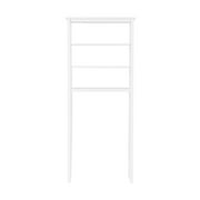 Alaterre Furniture Dover Over Toilet Organizer with Open Shelving, Space-Saving Bathroom Storage Unit, White