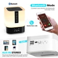 thumbnail image 3 of Hetyre Altavoz Bluetooth con luz nocturna, lámpara de noche con control táctil 5 en 1, cambio multicolor regulable, reloj despertador para dormitorio, las mejores ideas de regalos de cumpleaños para n, 3 of 5
