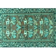 thumbnail image 1 of Ahgly Company Indoor Rectangle Persian Turquoise Blue Traditional Area Rugs, 3' x 5', 1 of 4