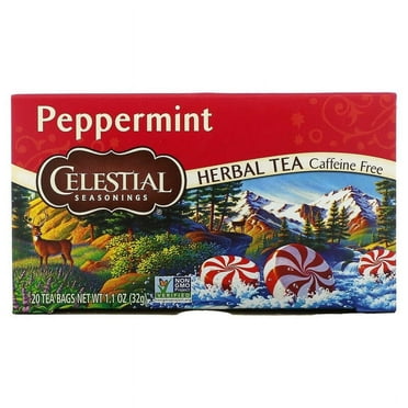 Celestial Seasonings, Herbal Tea, Peppermint, Caffeine Free, 20 Tea Bags, 1.1 oz