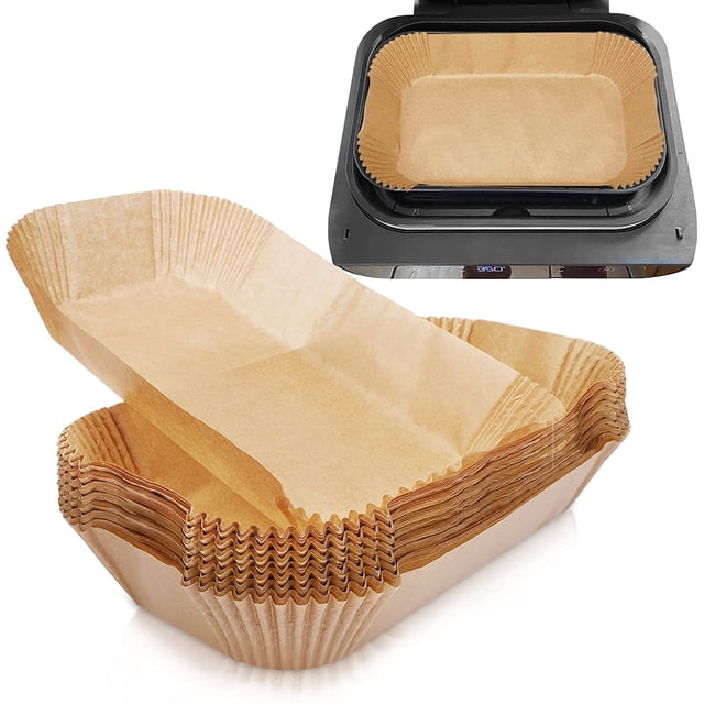 YWC-Air Doublures pour Friteuse Accessoires Ninja, Doublures en Papier Jetables pour Friteuse à Air Chaud Rectangulaires Accessoires de Friteuse à Air Papier Cuisson (pour Ninja TG)