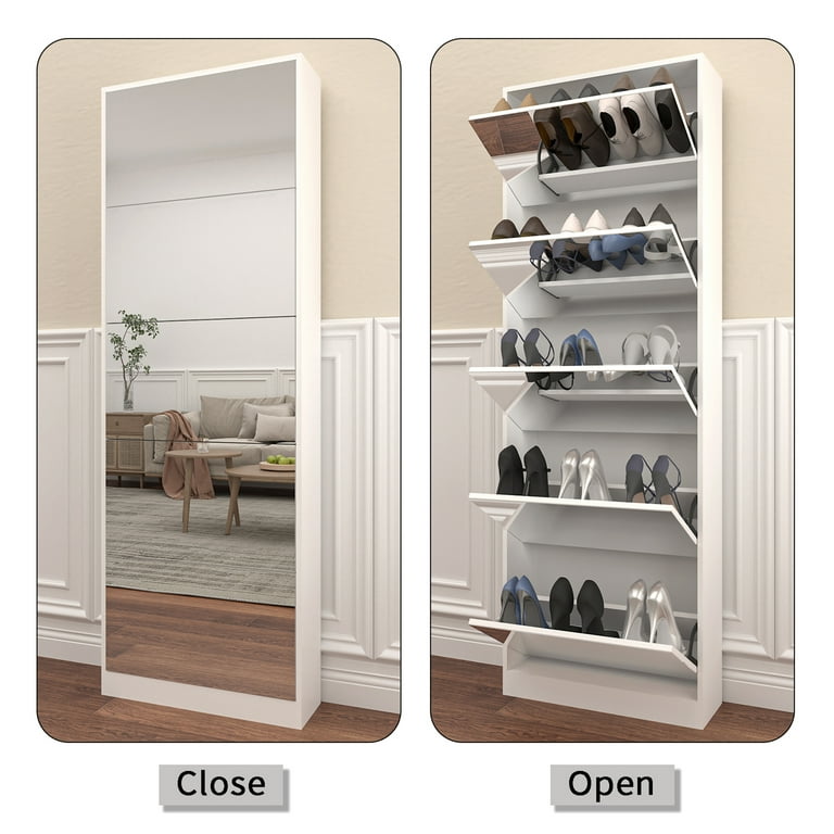 Shoe storage mirror cabinet sale
