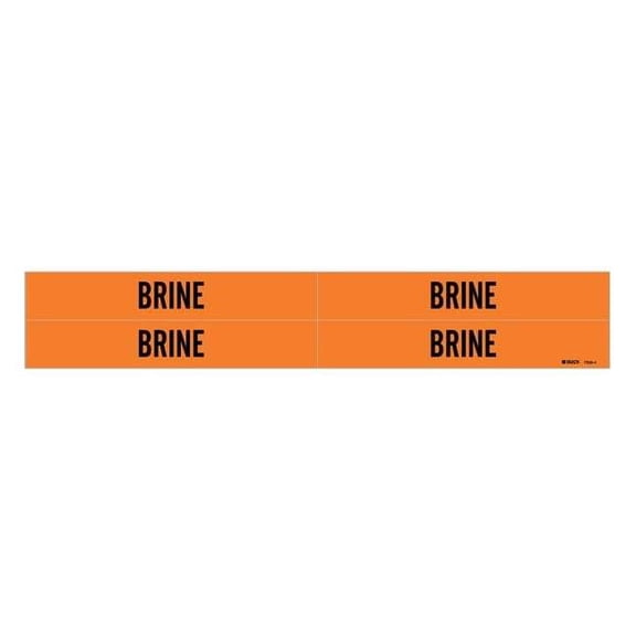 Brady Pipe Marker,Brine,1 1/8 in H,7 in W,PK4 7336-4