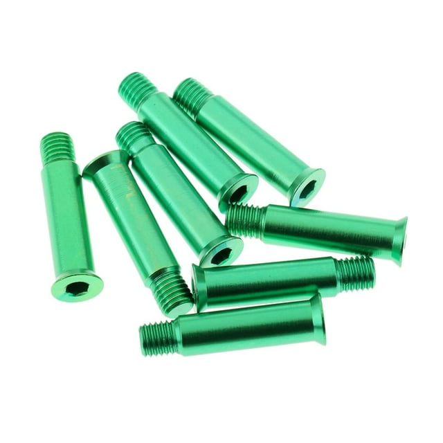 8 Pcs INLINE SKATE Wheel , Roller Skates Axle Screws Bolts Green