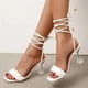 thumbnail image 1 of Zapatos de mujer Casual Bohemio Moda con cordones Stilettos Peep Toe Sexy Sandalias con correa en el tobillo Wmkox8yii nm683, 1 of 5