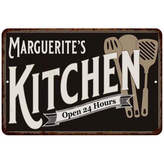 Marguerite's Kitchen Sign Metal Wall Decor Gift 8x12 108120019317