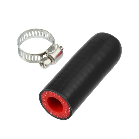 1 Set 12mm 0.47" ID Car Silicone Coolant Cap Intake Vacuum Hose End Plug Car Coolant Heater Black