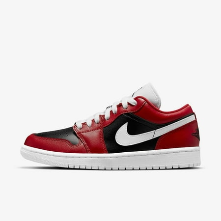 Nike Womens Air Jordan 1 Low UNC Basketball Shoe 5 Black Red White