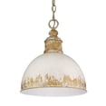 thumbnail image 5 of Golden Lighting Alison 1-light Pendant in Vintage Gold and Antique Ivory shade, 5 of 6