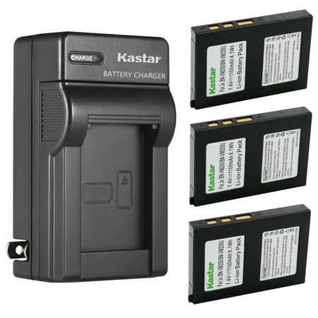 Kastar 3-Pack Battery and AC Wall Charger Replacement for JVC BN-VM200 LY34416-001B Battery JVC GZ-MC200E GZ-MC200EX GZ-MC200U GZ-MC200US GZ-MC500 GZ-MC500EK GZ-MC500EX GZ-MC500U GZ-MC500US Cameras