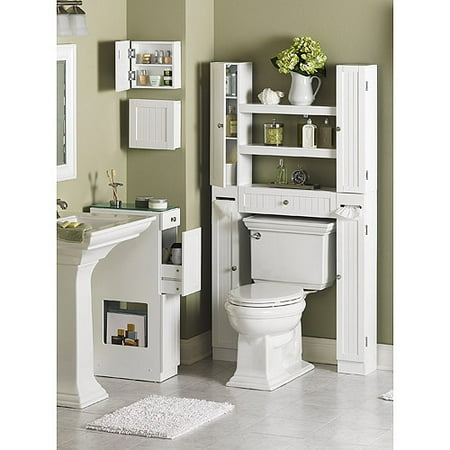 Homz Country Over the Toilet Space-Saver Etagere, White - Walmart.com Homz Country Over the Toilet Space-Saver Etagere, White - Walmart.com