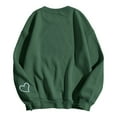 thumbnail image 4 of UJNDER Women's Letter Print Round Neck Pullover Sweatshirt Street Style Long Sleeve Green XL, 4 of 5