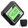 thumbnail image 1 of Digital Level Angle Gauge Meter Magnetic Electronic Level Angle Finder Tool Protractor Inclinometer Woodworking Tools,B,1 * Digital Level,Black & White, 1 of 8