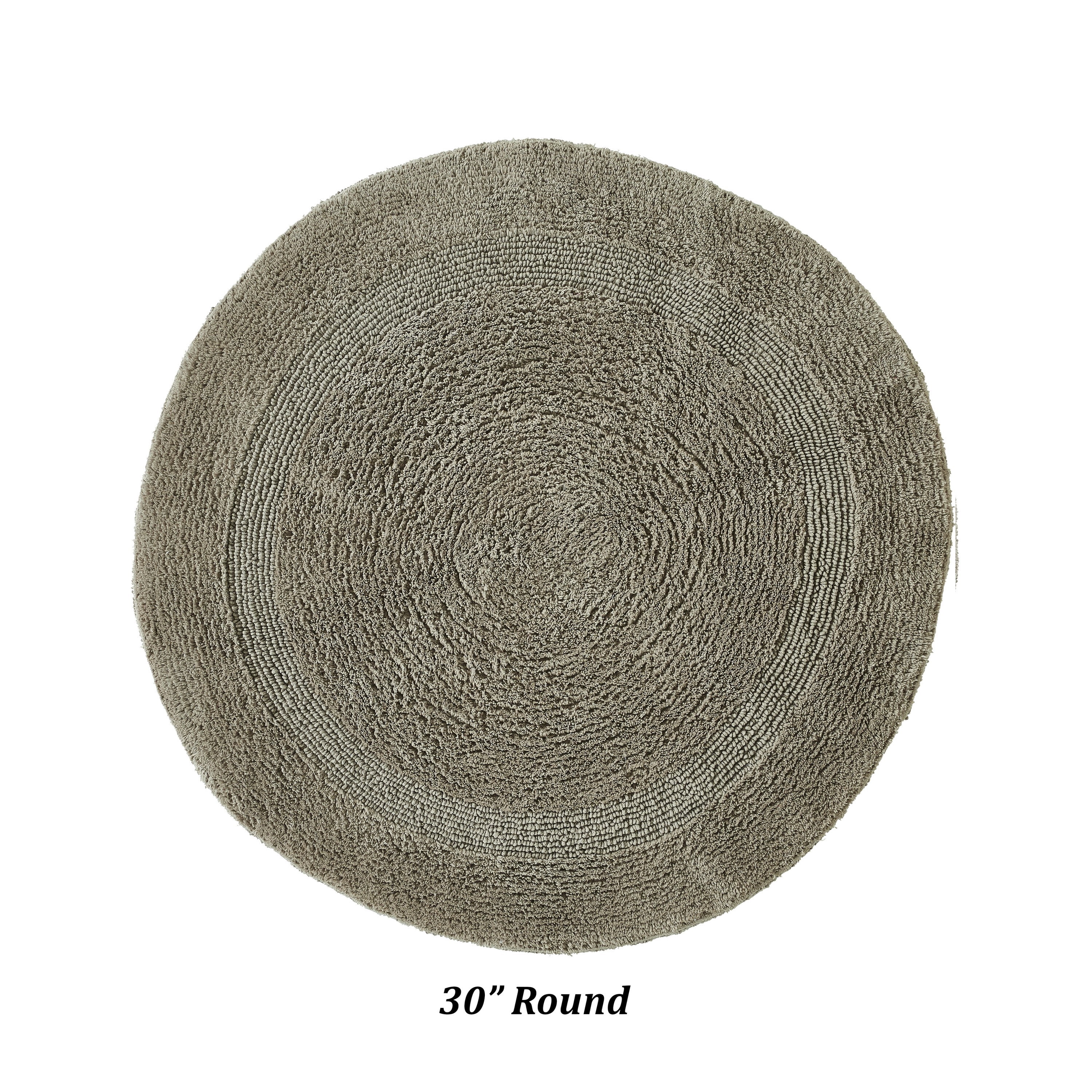 Better Trends Round Bath Mat 30" Diameter Elegant Reversible Bath Rug, Extra Soft Cotton for Ultimate Comfort, Absorbent, Ideal for Half Baths and Powder Rooms, (Beige) Lux Collection