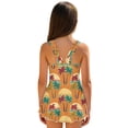 thumbnail image 2 of Tutolipy One Piece Swimsuits, Retro Palm Tree Print Girls One Piece Swimsuit, Skirt Swim Dress Girls Swimsuits with Skirts for Swim Lessons Size 12-13 Years, 2 of 8