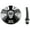 103-002-0038 Black, variant on Tusk Billet Aluminum Gas Cap Black/Silver