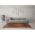 thumbnail image 3 of Ahgly Company Indoor Square Medallion Brown Traditional Area Rugs, 7' Square, 3 of 4