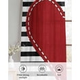 thumbnail image 6 of Valentine's Day Sheer Curtains 63 Inch Length 2 Panels Set for Living Room/Bedroom, Red Love Heart Black Striped Farmhouse Kitchen Curtains Grommet Semi-Sheer Curtains Window Treatments 42"x63"x2, 6 of 7