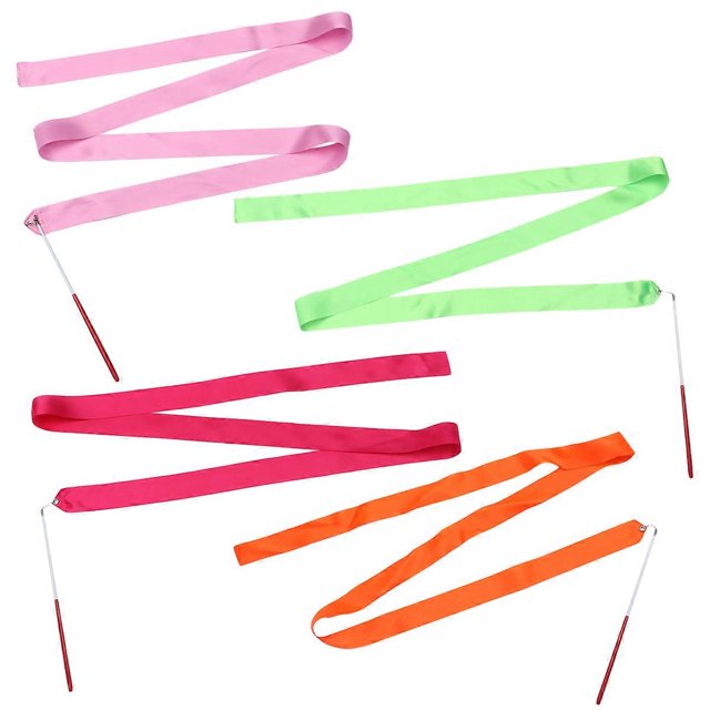 8 Pcs Wire Ribbon Dance Ribbon Twirling Ribbons Dance Silk Streamers Gym Streamer