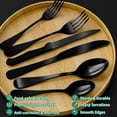 thumbnail image 5 of Home Decor 49-Piece Matte Black Stainless Steel Silverware Set with Drawer Organizer (Service for 8), 5 of 7