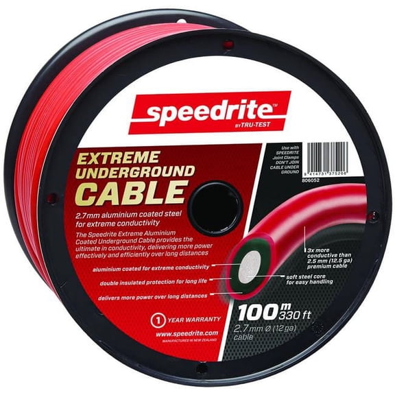 Speedrite 330 ft. 10 Gauge Extreme Underground Aluminum Cable - Black