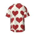 thumbnail image 2 of KLL Love Print Men's Shirt Short Sleeve Button Down Summer Cuba Beach Shirts- Large, 2 of 7