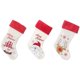 thumbnail image 1 of 3 piezas de medias navideñas de lino bordadas medias navideñas adornos navideños medias colgantes navideños bolsas de regalo BR Rojo Verde, 1 of 5