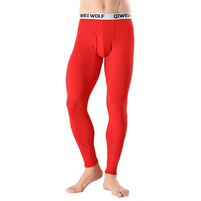 L-3XL Men Pants Warm Long Johns Winter Elasticity Thermal Underwear  Baselayer Leggings Pants Bottom Sleepwear