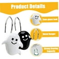 thumbnail image 4 of Uanit Halloween Spooky Black and White Ghost Hook 12 Halloween S Shaped Blackandwhite Ghostshower Curtain Hooks Shower Curtain Hooks Can Bear 5Kg Rustproof Anticollision Bath Ring Hangers, 4 of 8