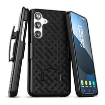 Encased DuraClip for Samsung Galaxy S24 FE Belt Case with Holster Clip and Kickstand (Black)